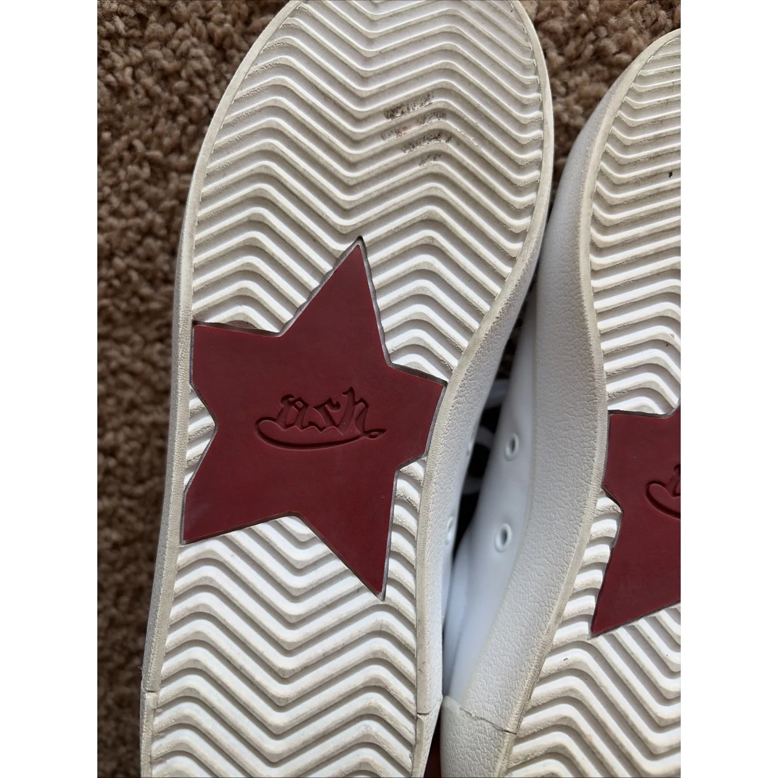 Ash Nikita White Leather Red Sequin Heart Lace Up Sneakers Shoes Love 36 US 6 - Image 13