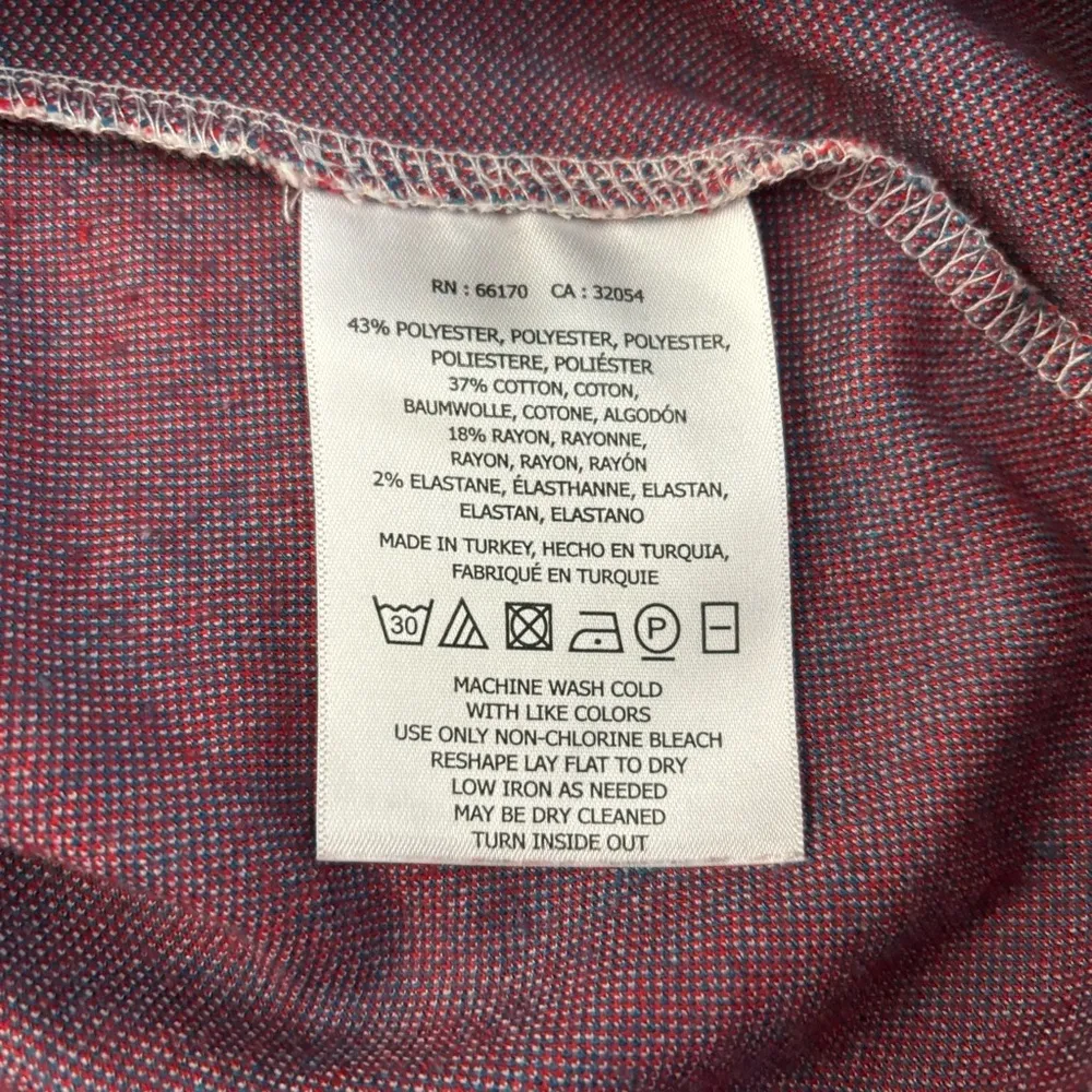 Anthropologie Maeve Red Cream Aqua Blue Suma Turtleneck Knit Sweater Dress - Image 7