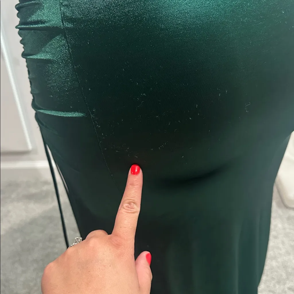 Windsor‎ emerald green long evening gown with side slit size small - Image 7