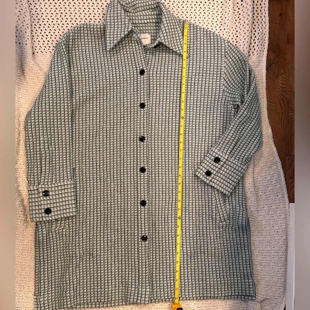 CLUB MONACO WOMENS‎ LARGE Stylish Black and White Checkered Cardigan - Image 8