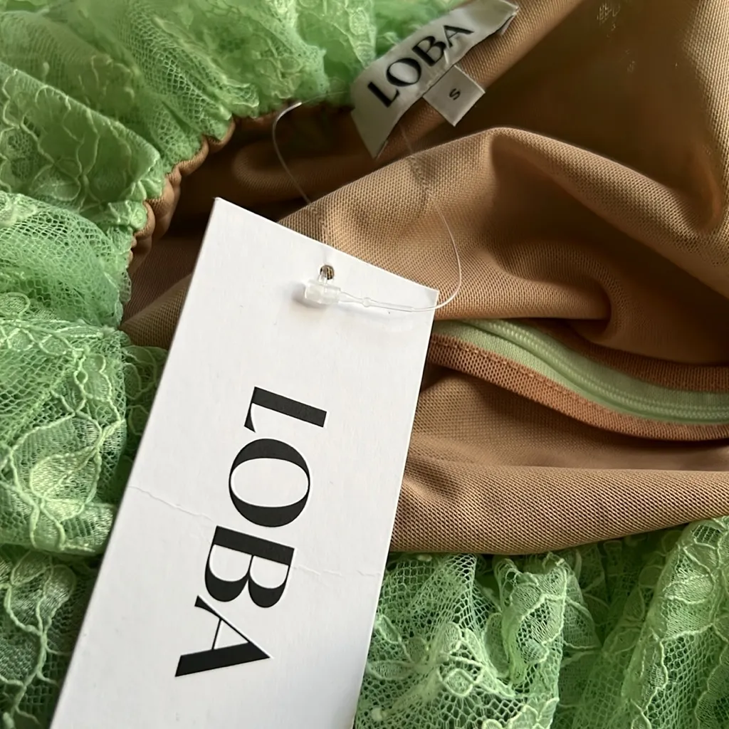 Revolve Loba Ramona Green Lace Mini Dress NEW - Image 4