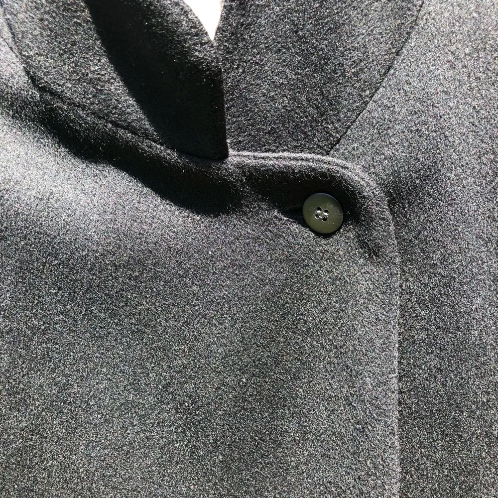 Vintage Moda Int. Black Wool Coat L / XL - Image 8