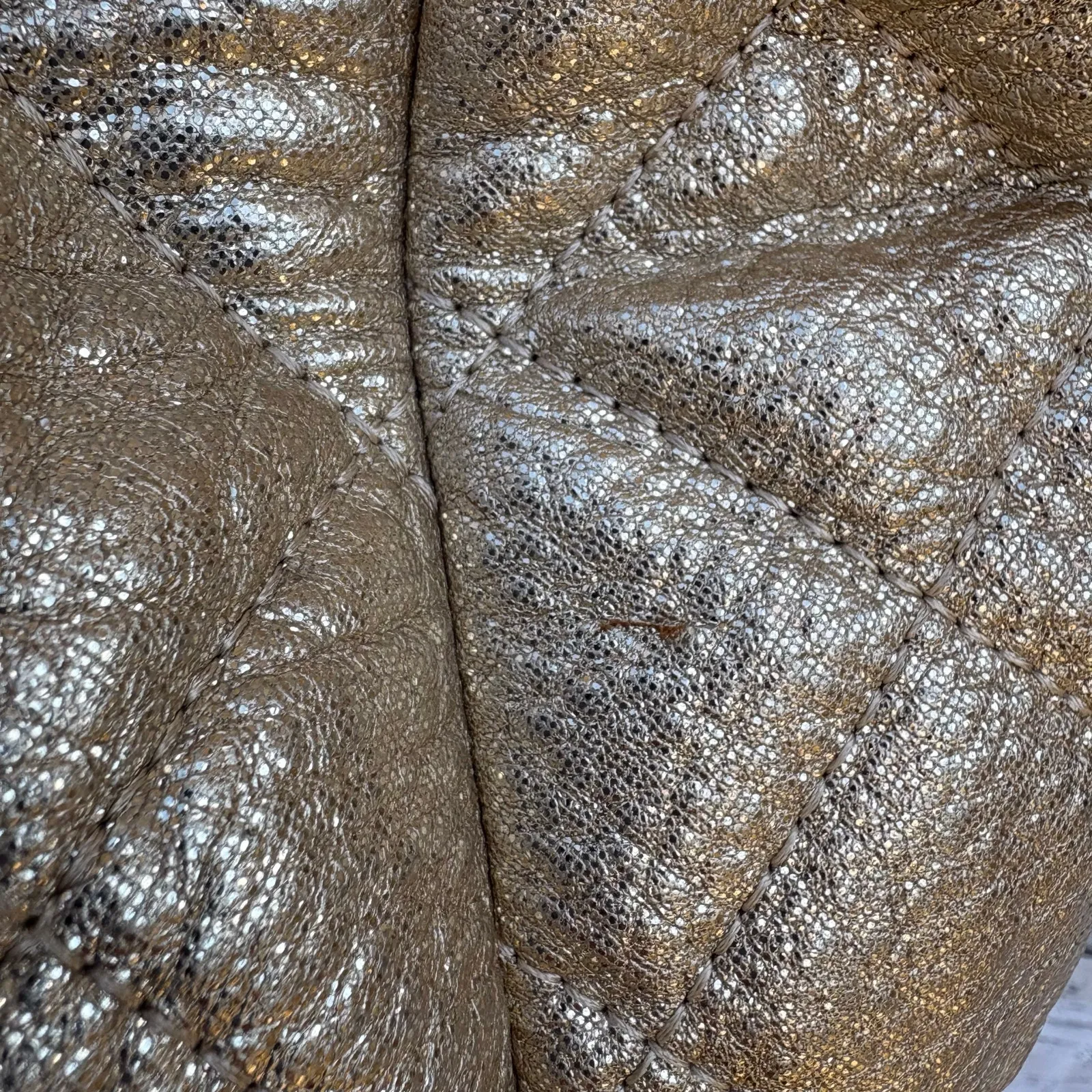 Kate Spade  Purse Gold Coast Quilted Leather Metallic Shimmer Tote Large Glam - Image 5