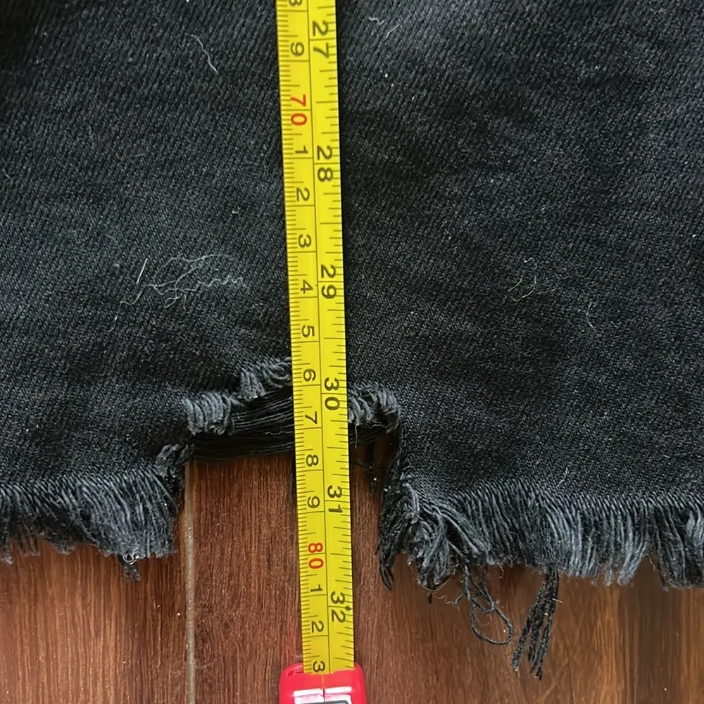 Kancan Black Distressed Denim Jacket Size XL - Image 12