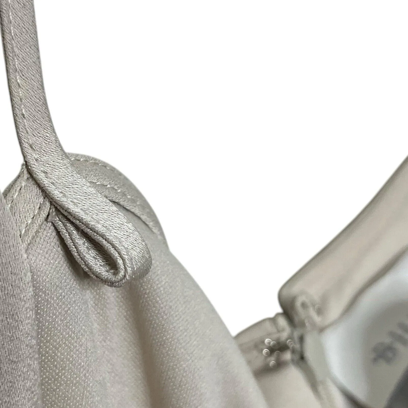 BHLDN Cali Satin Cowl Neck Slip Dress Champagne Women’s Size 14 Midi - Image 11