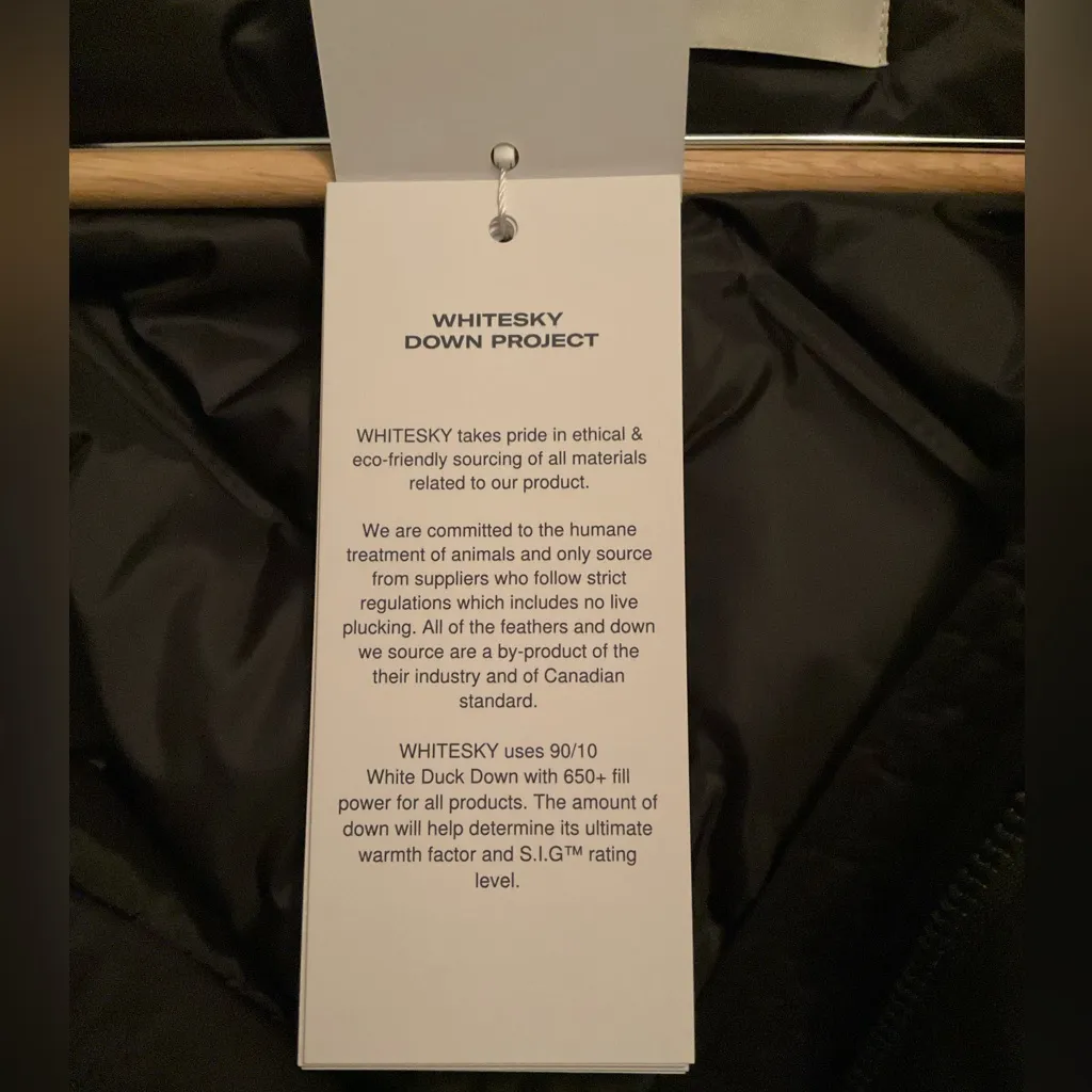 NWT Womens Black Down Filled Hooded Jacket Whitesky - Image 12