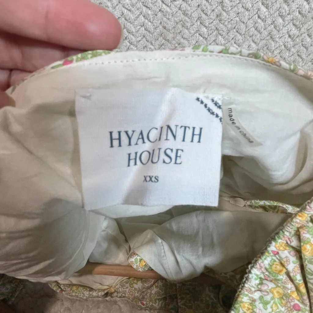 Tuckernuck Hyacinth House Yellow Green Floral Cottagecore Midi Dress XXS - Image 10