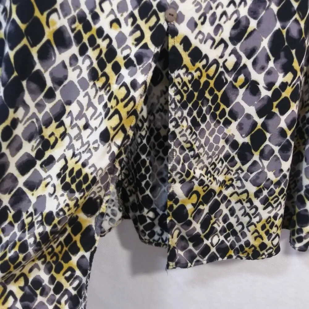 Mlle Gabrielle Snake Print Midi Skirt Edgy Contemporary Size 1X - Image 5