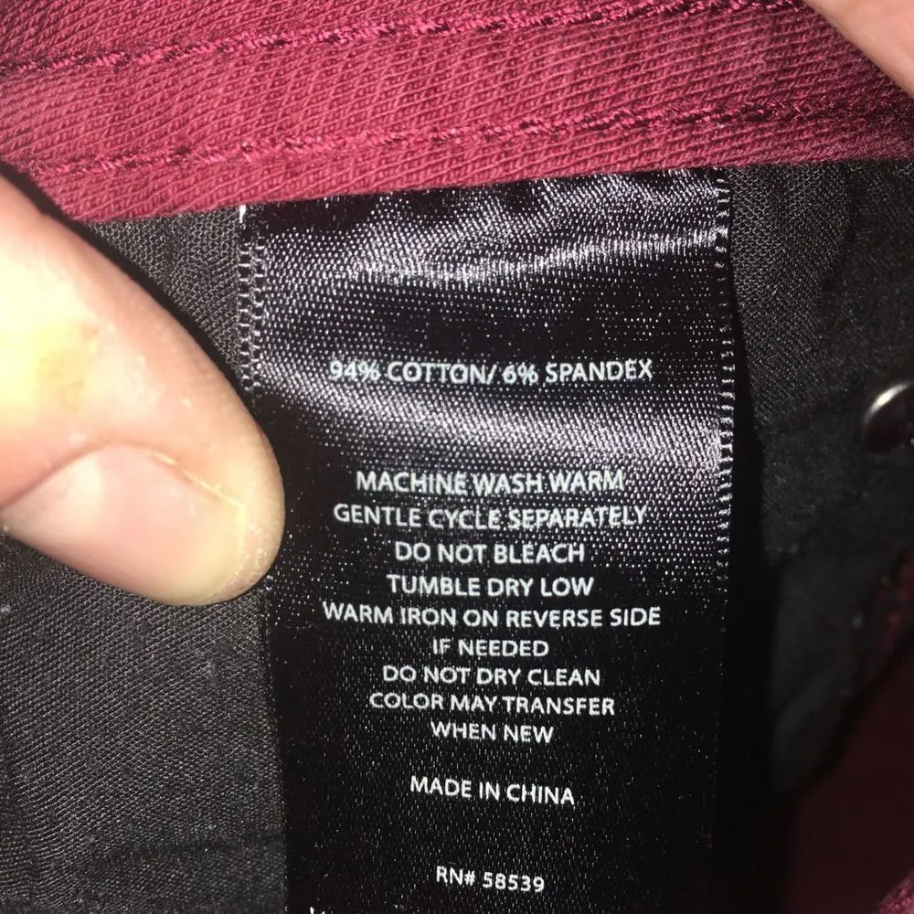 Kut from the Kloth deep red Mia toothpick skinny size 6 jeans - Image 4