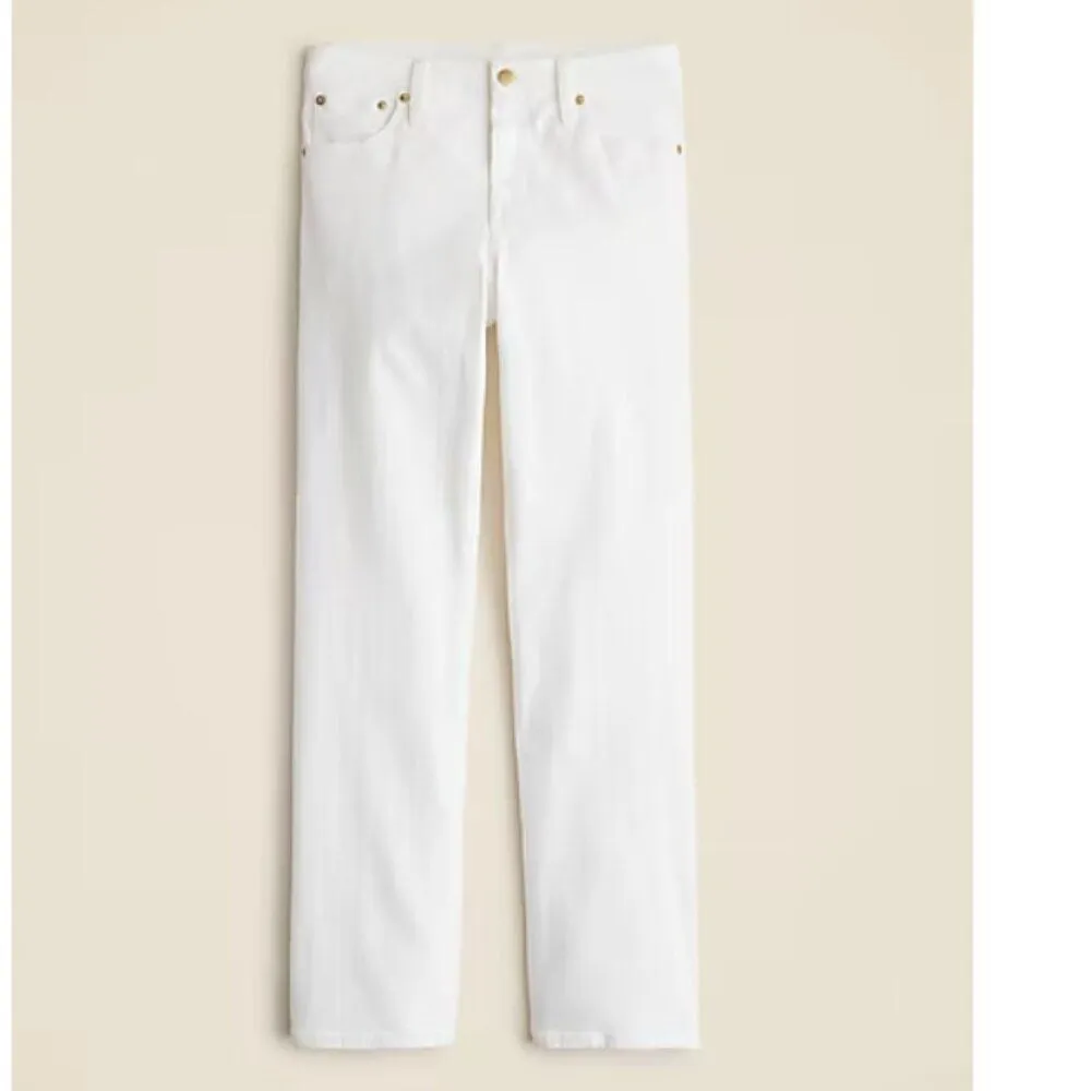 J. Crew Petite mid-rise kickout jean straight white Size 30P - Image 2