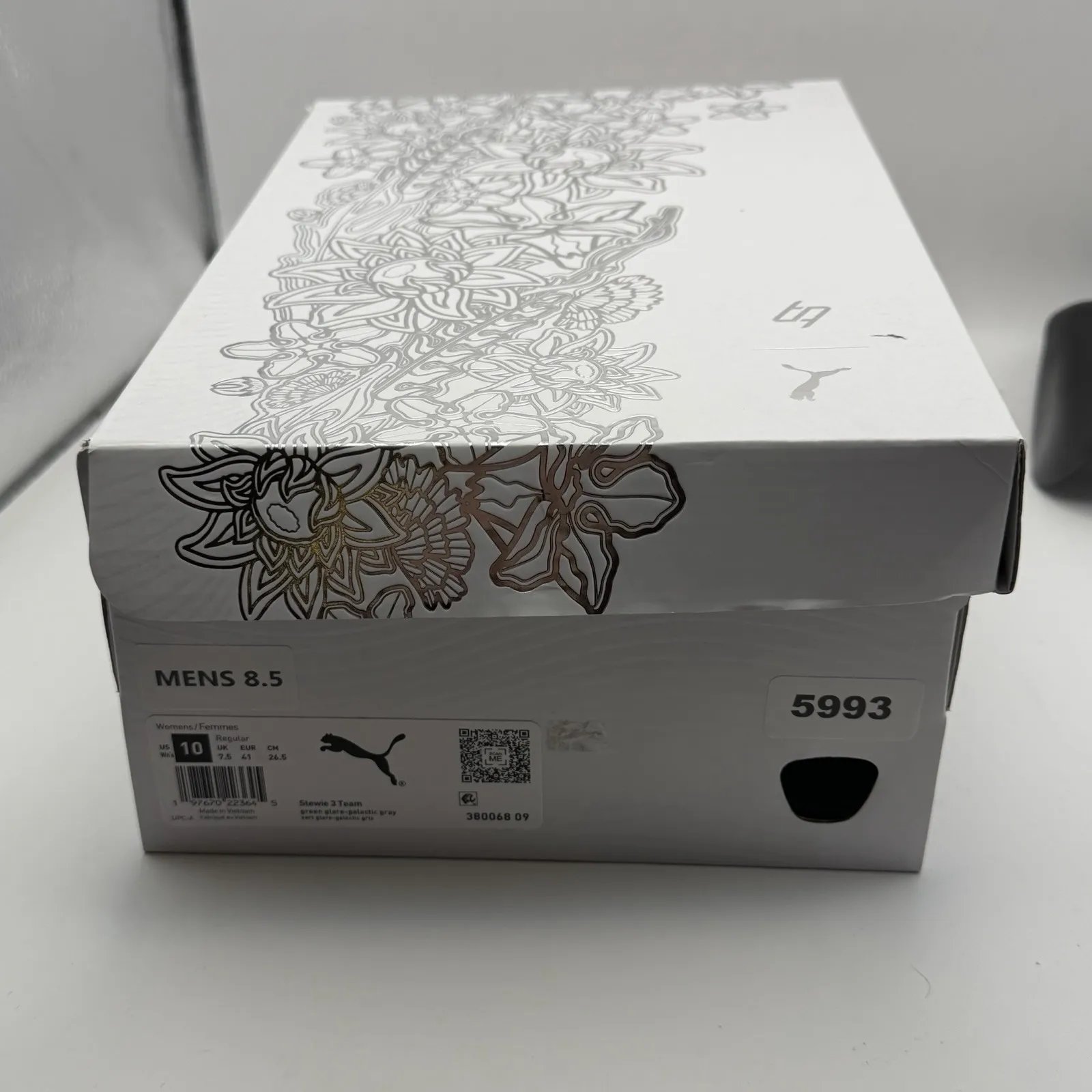 Puma Stewie 3 Team Basketball Green Glare Galactic Sneakers Men's 8.5 Women's 10 - Image 10