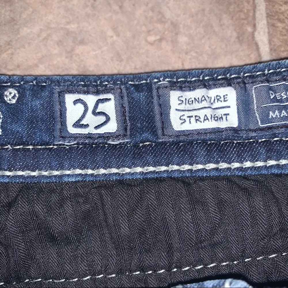 Miss Me Signature Straight Jeans Crop SHORT 24” INSEAM Western/Rodeo Rhinestone - Image 10