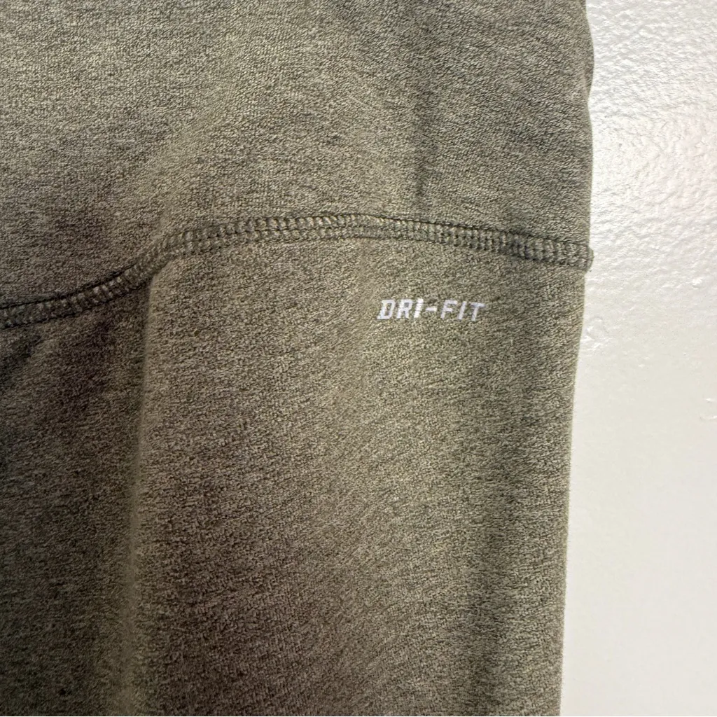 Nike Olive Green Yoga Pants XL Drawstring Ankles - Image 7