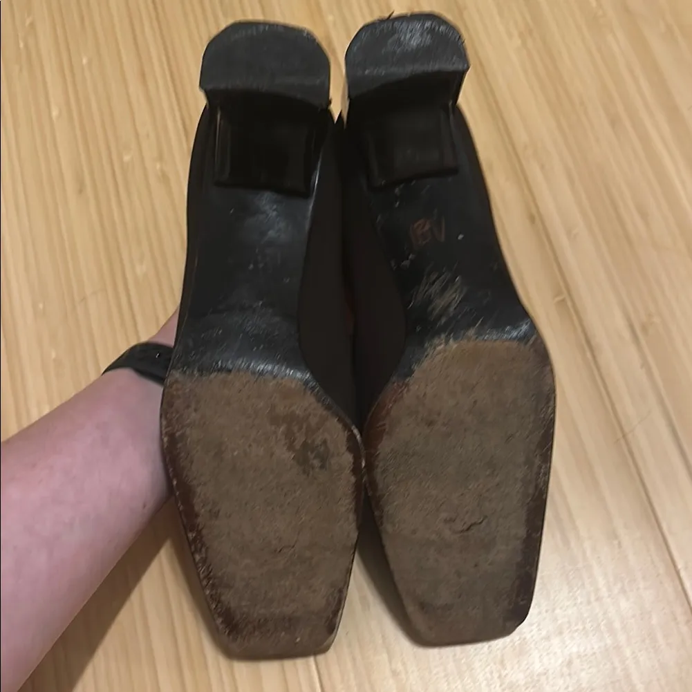 Vintage Stuart Weitzman Square Toe Nylon Pumps - Image 11