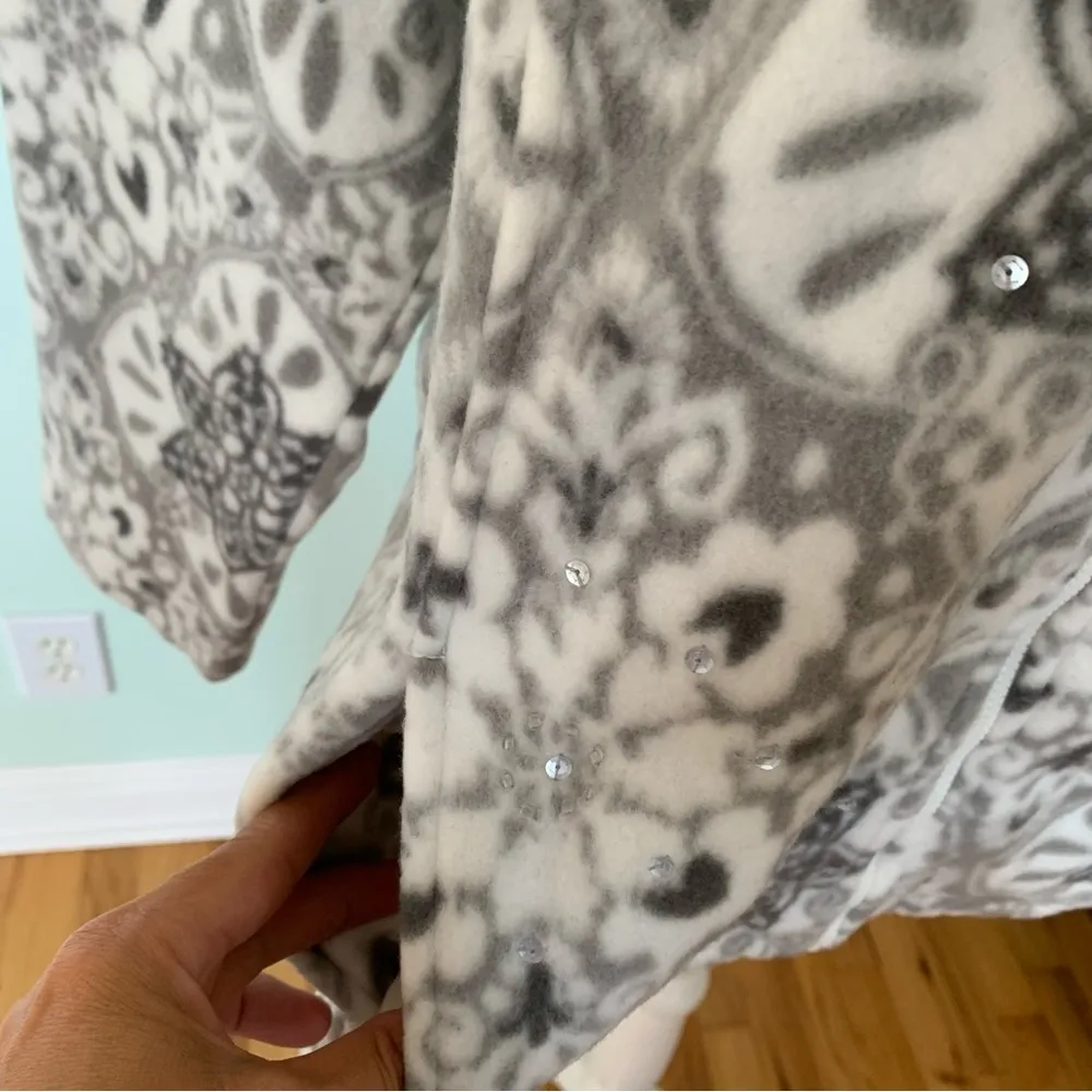 NWT Alfred Dunner Swiss Alps Bling Fleece Zip Jacket XL - Image 5