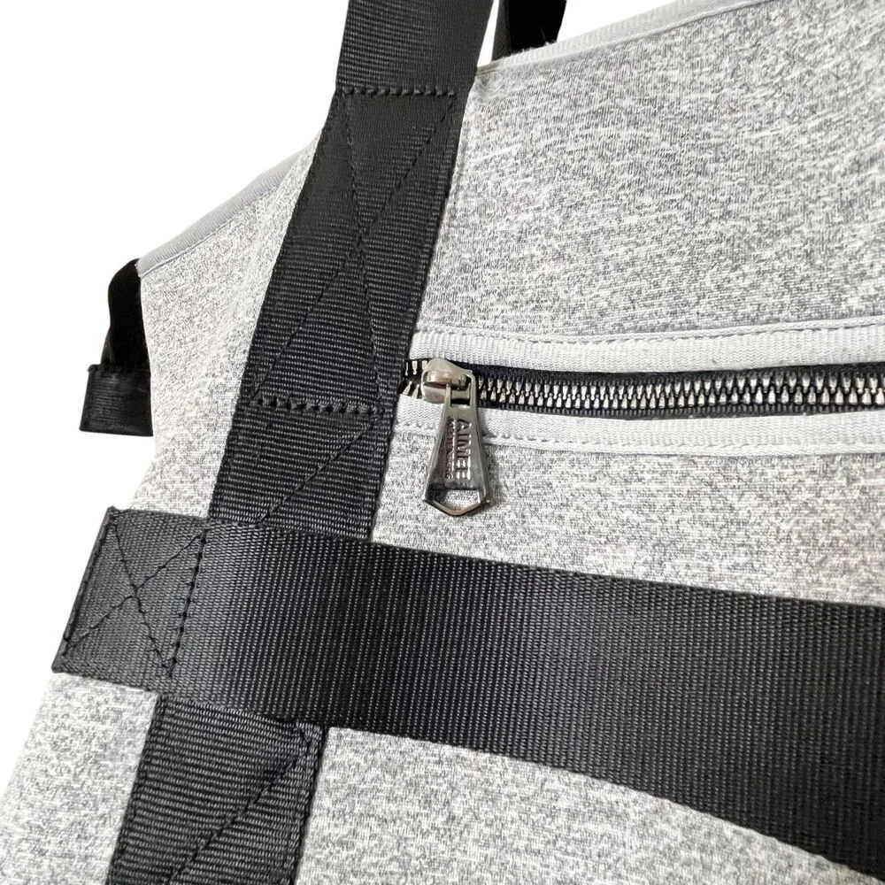 Aimee Kestenberg Capri Large Tote OS Gray Black Neoprene Travel Shoulder Bag - Image 13