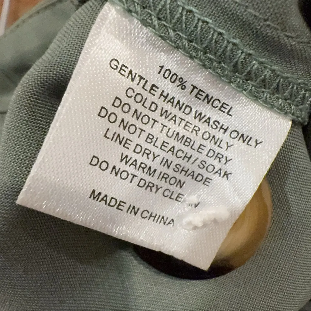 Sancia The Eveline Tencel High Waist Dress Shorts Panama Green Size M NWT Size M - Image 6