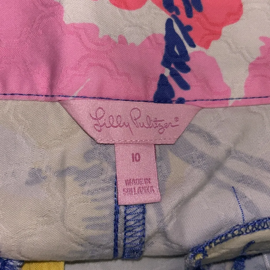Lilly Pulitzer Women’s Ellie Pop Up‎ Big Flirt Textured 4” Shorts Size 10 Spring - Image 10