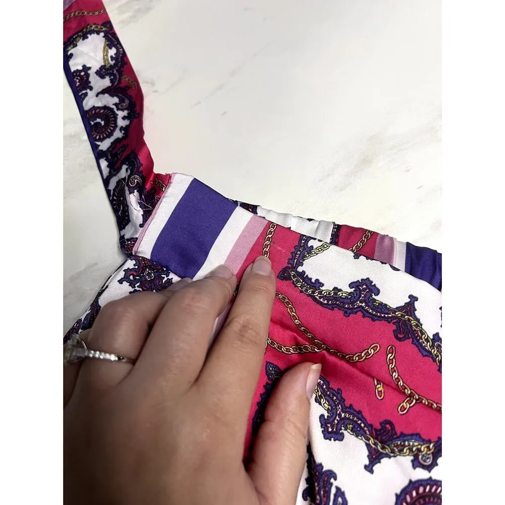 New York & Company Pink Purple Italian Designer Inspired Palazzo Pants Sz L Size L - Image 8