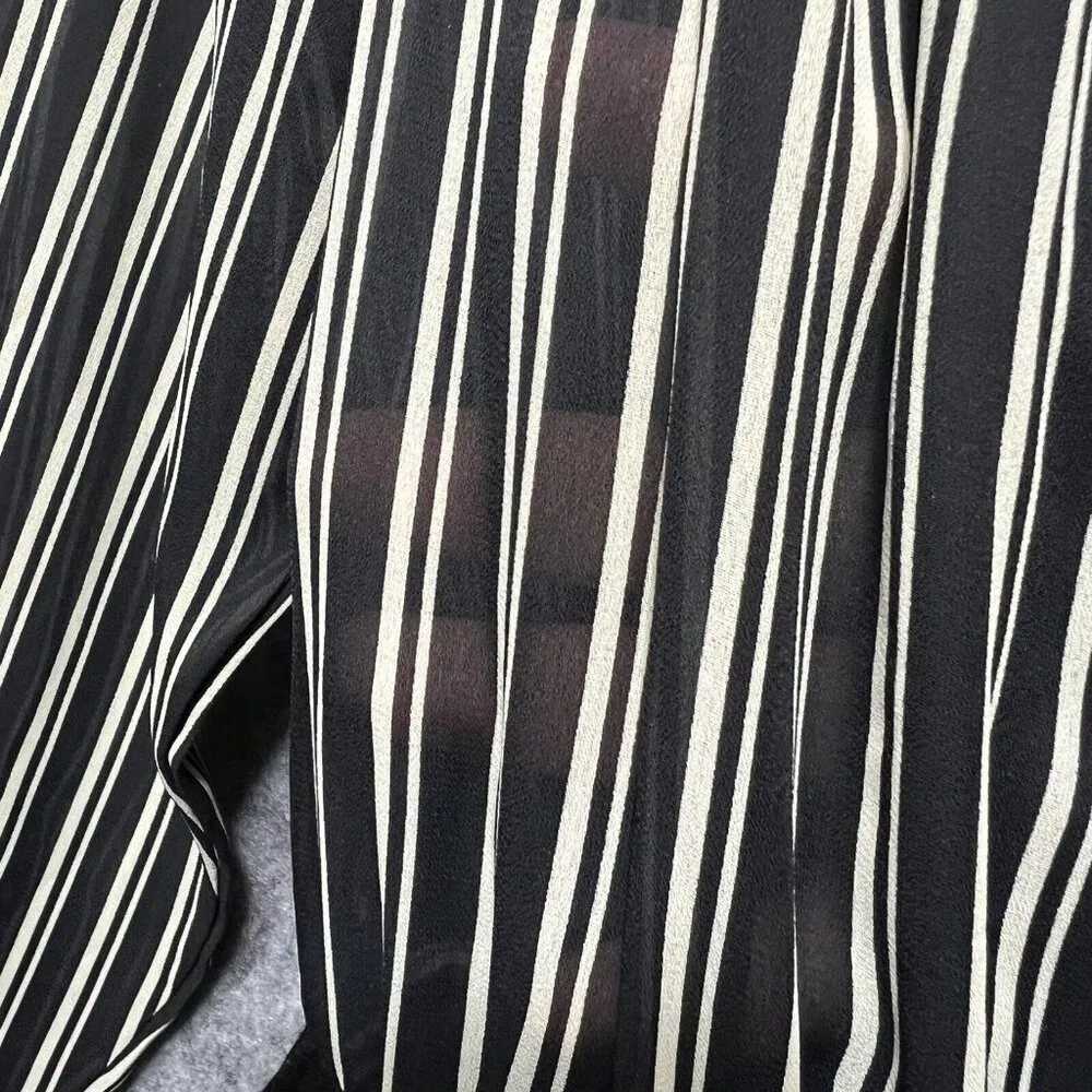 Vintage Popovich Dress Womens Size 10 Black Striped Secretary‎ Long Sleeve Work - Image 4