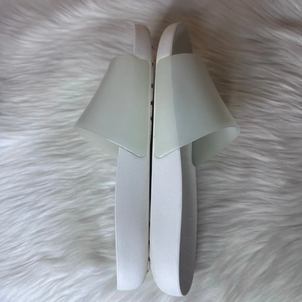 Crocs Splash Glossy Slide White Sandals Size 9 - Image 9