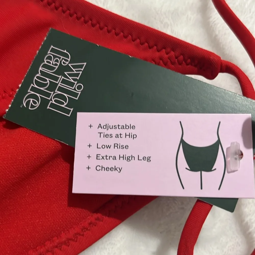 New Wild Fable Women’s Red String Bikini Bottoms Size Medium NWT - Image 5
