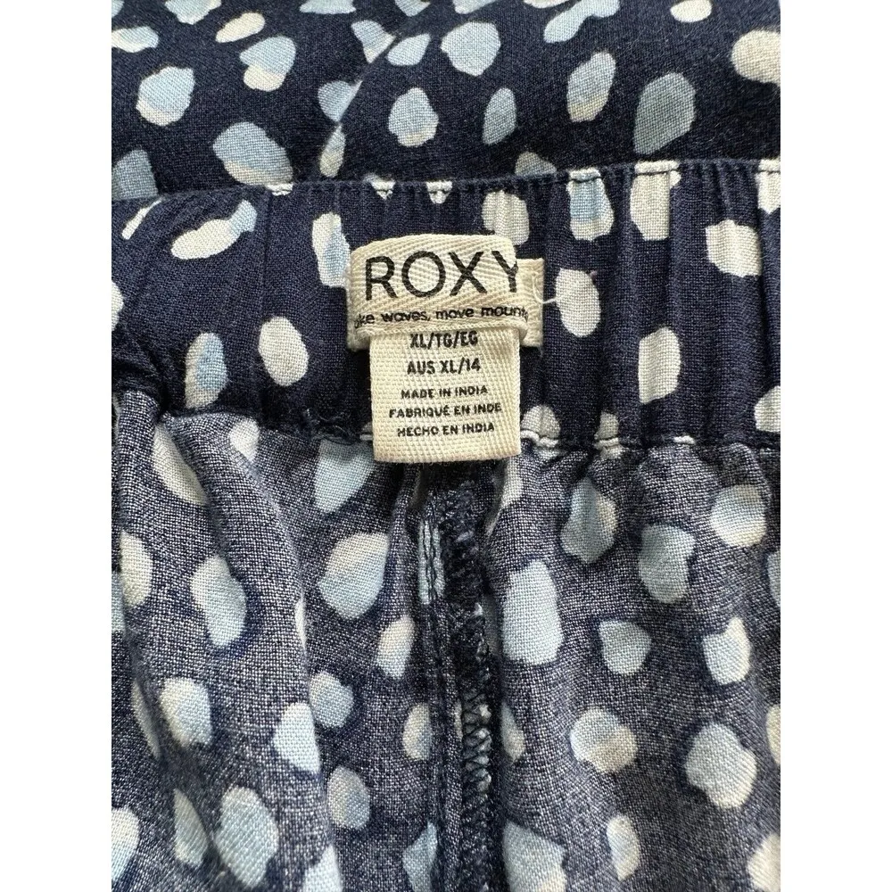 Roxy Women's Midnight Avenue Lightweight Wide Leg Side Pockets Pull On Pants XL - Image 4