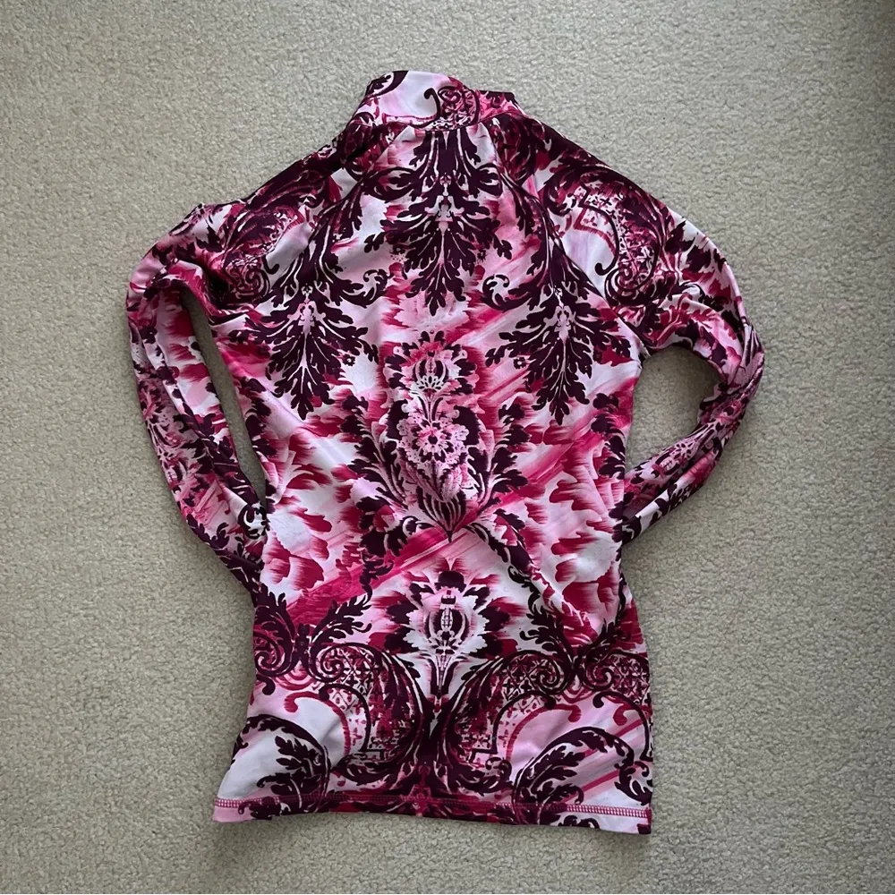 Pink Motif Thermal Athleta Quarter Zip - Image 2