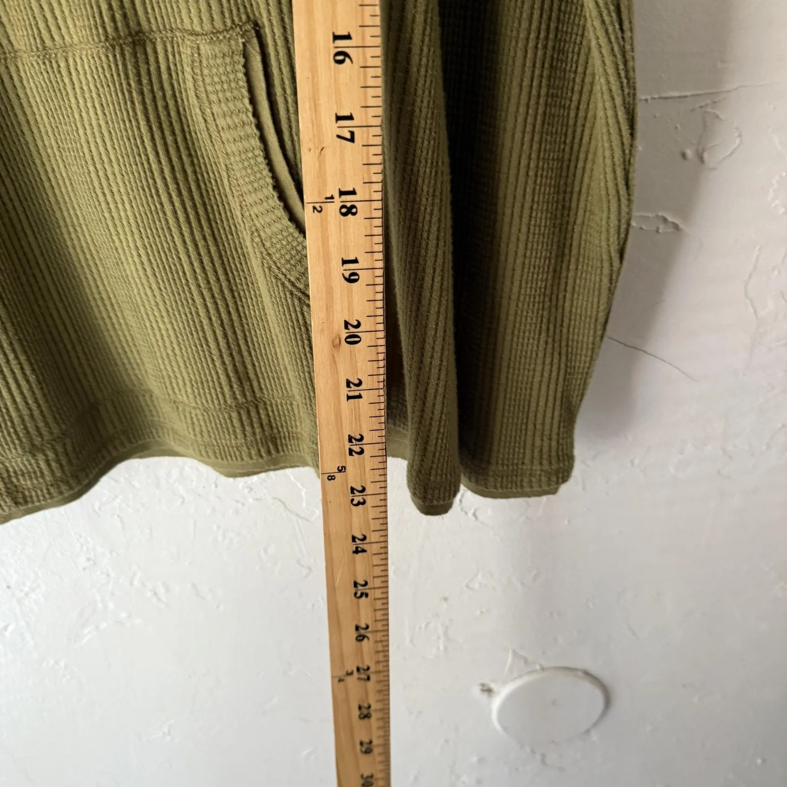 Axcess Y2k Hoodie Pullover Womens Large‎ Ribbed Long Sleeve Casual Top Grunge Green - Image 5