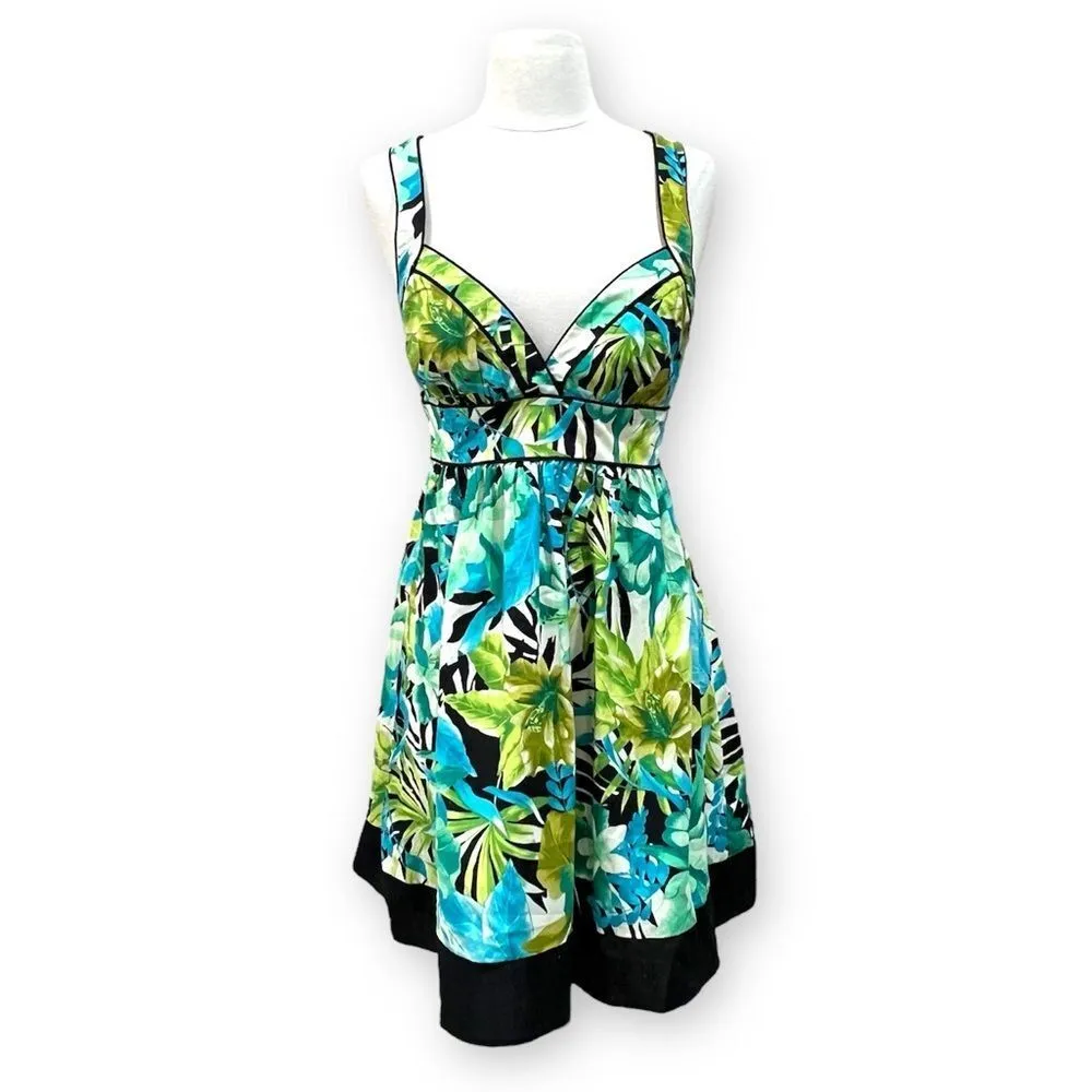City Triangles Tropical Floral Empire Waist Mini Dress NWT Sz 9 - Image 10
