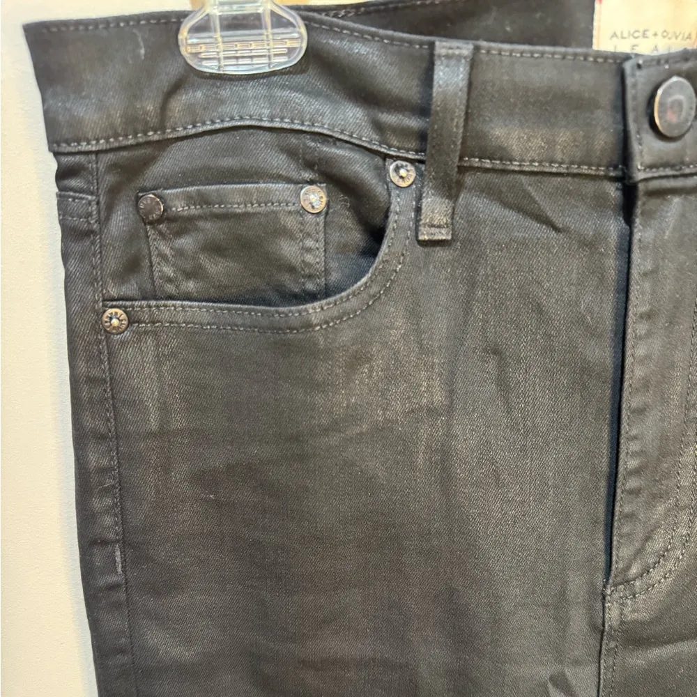 Alice‎ & Olivia Women's Black Good High Rise Ankle Skinny jeans Sz 31 - Image 4