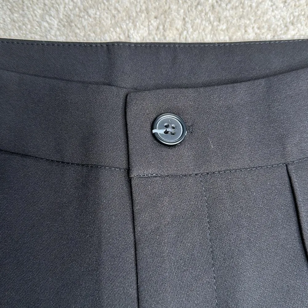 Sincerely Jules: Black Wide Leg Side Slit Dress Pants - Image 4