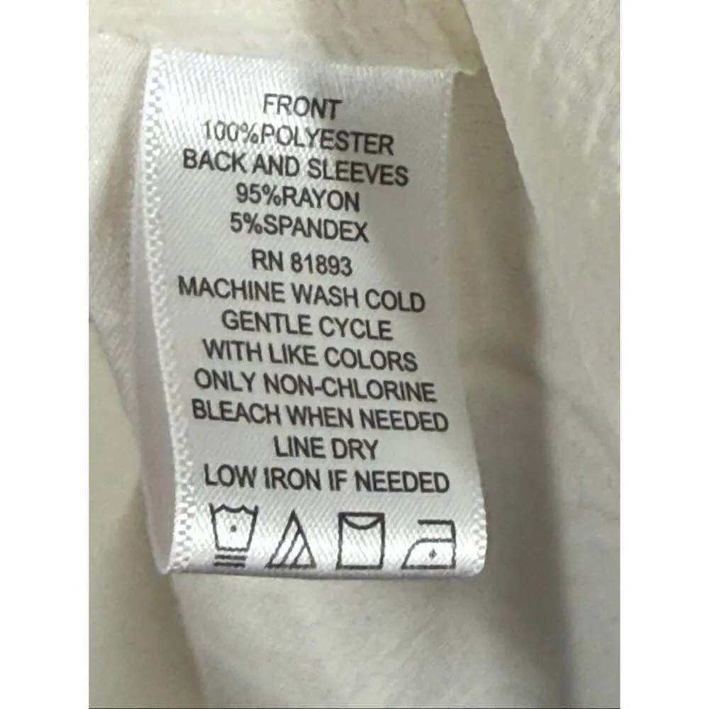 Box 1 H by Halston high low cream blouse size medium - Image 7