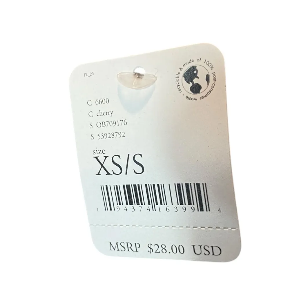 NWT Ribbed Free People Cherry Colored Tank Top Size XS/S - Image 2