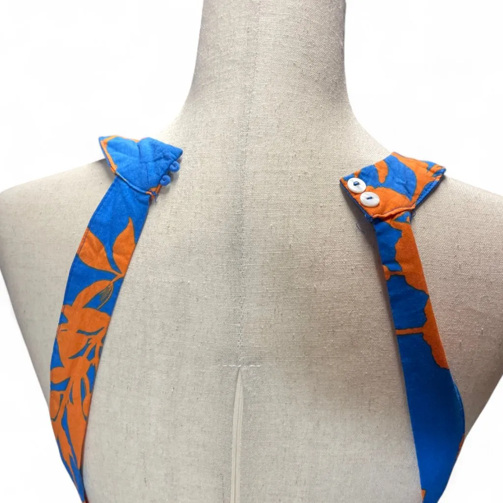 Anthropologie Abel the Label Charlie Blue Orange High Neck Backless Maxi Dress S - Image 5