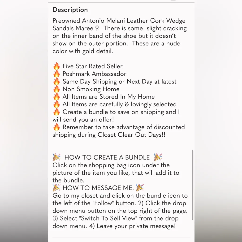 Antonio Milani leather cork wedge Maree sandals size 9 - Image 16