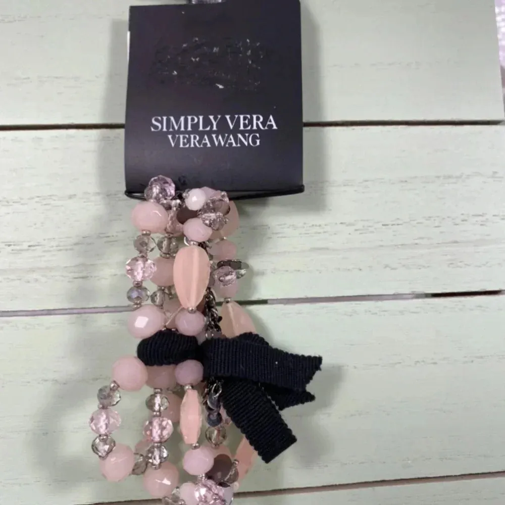 Simply Vera Vera Wang Pink Beaded Bracelet - Image 3