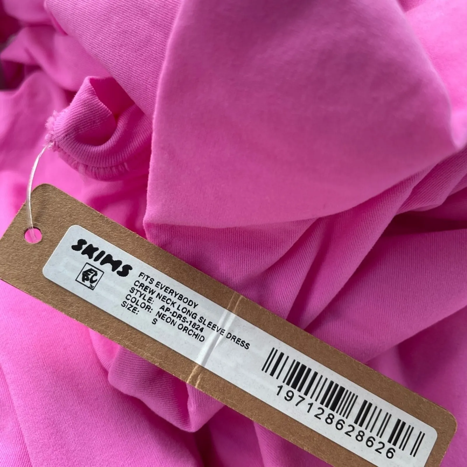 Rare SKIMS Fits Everyone maxi dress in neon orchid pink - Image 2