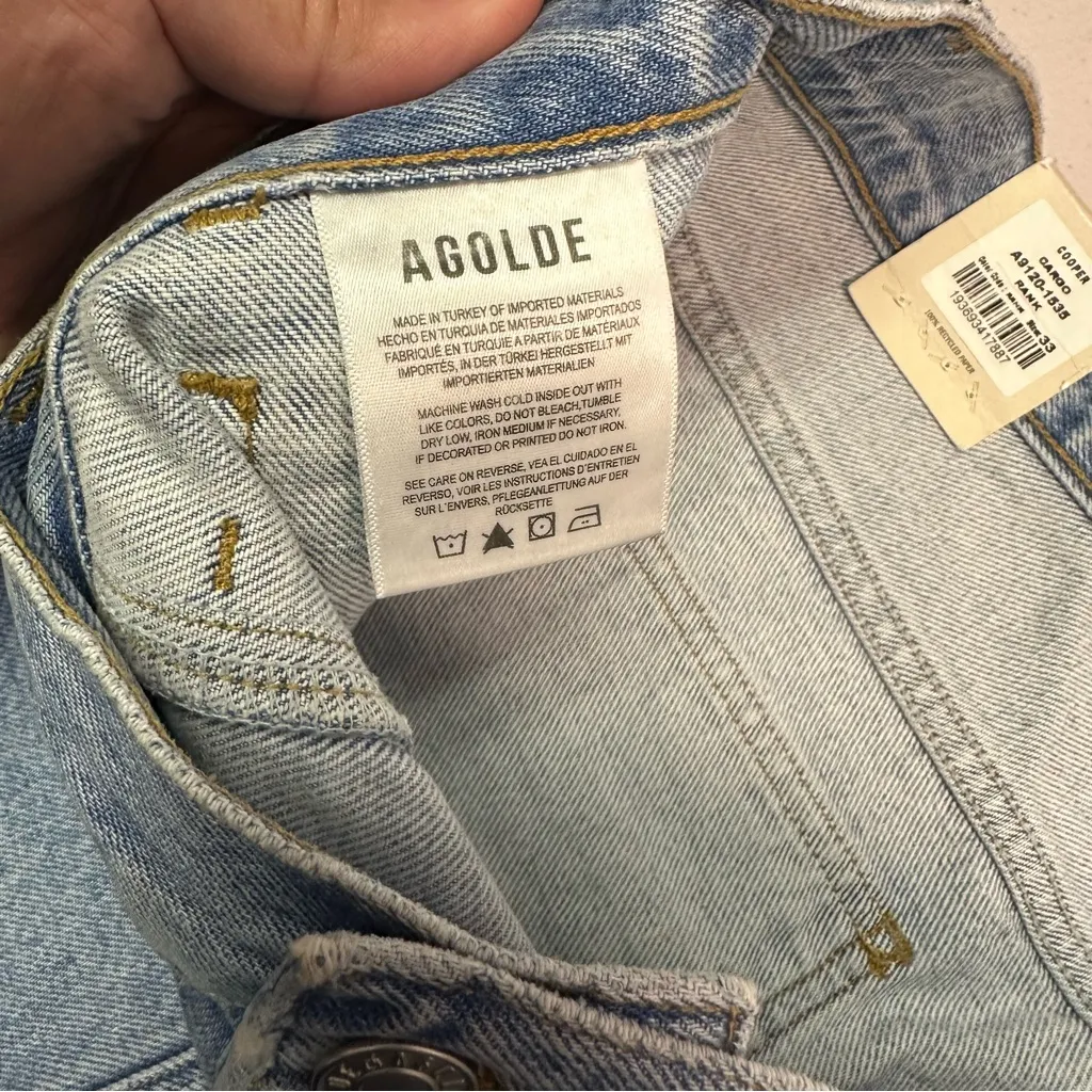 Agolde Light Blue Denim Cargo Pants - Image 8