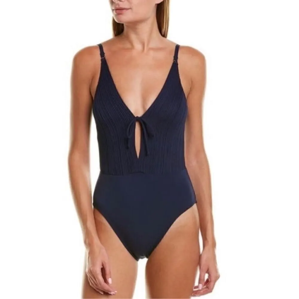 New. Robin Piccone navy one piece. Size 8. Retails $168 - Image 16