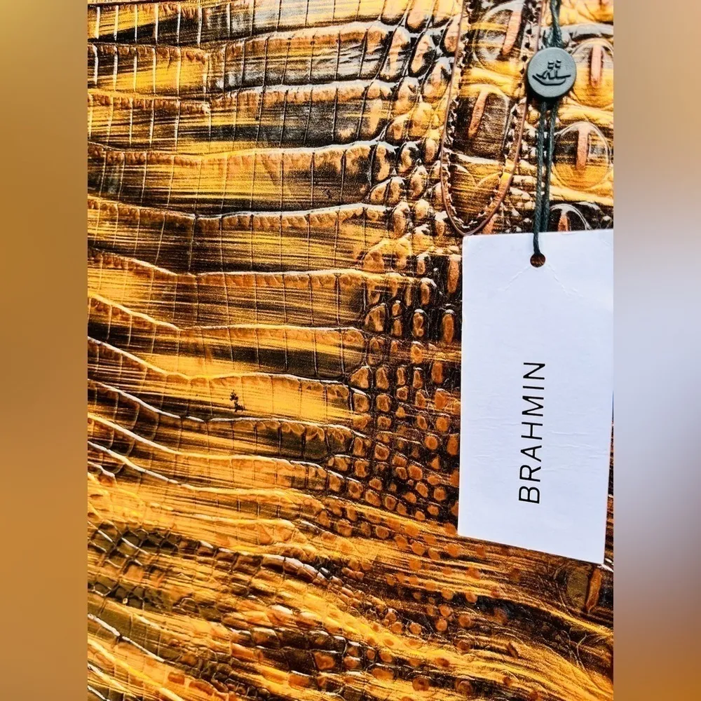 Brahmin Tia Tigers Eye Melbourne Tote Bag NWT Large Structured Shoulder Bag - Image 3