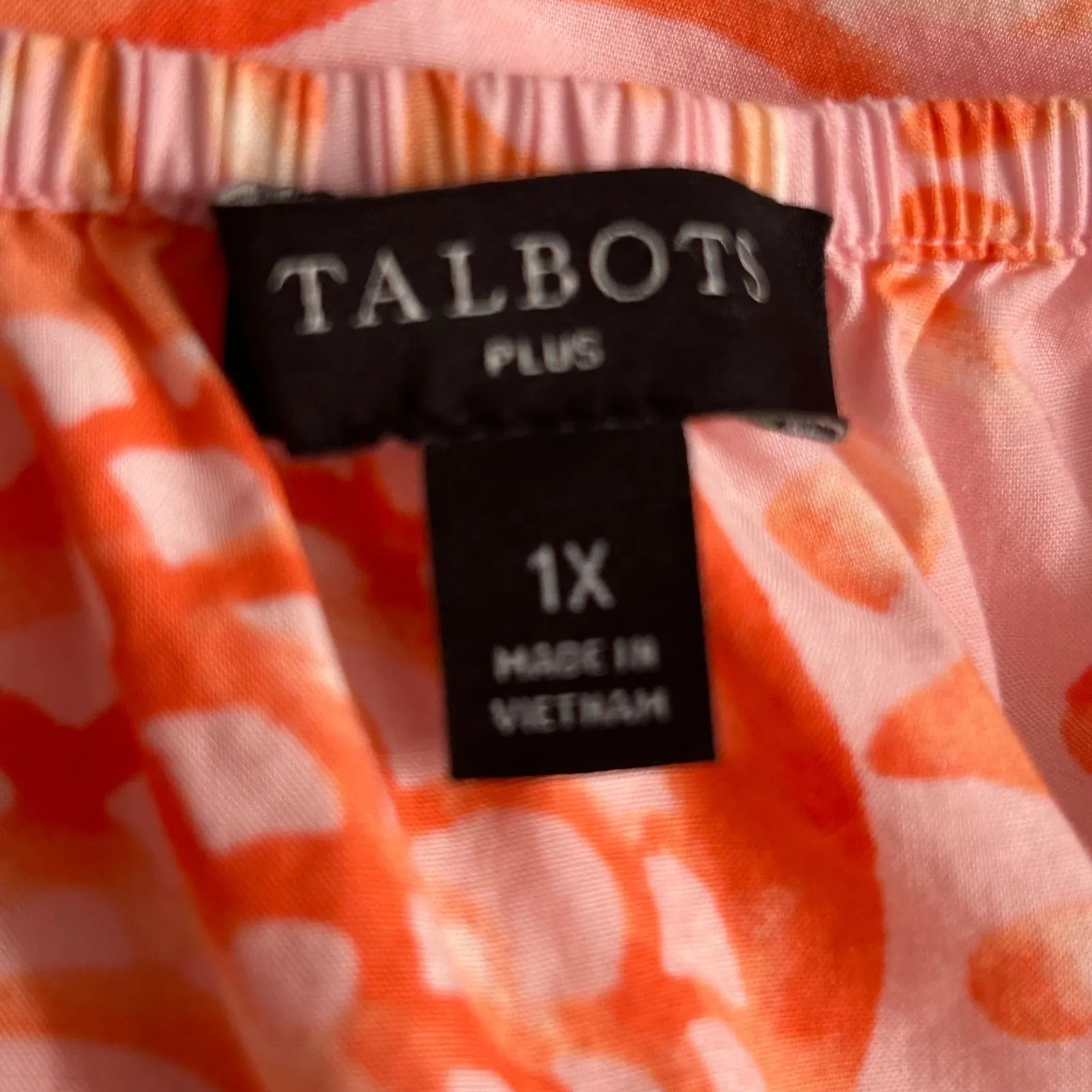 Talbots Crop Floral Top Pink Peach 1X - Image 6