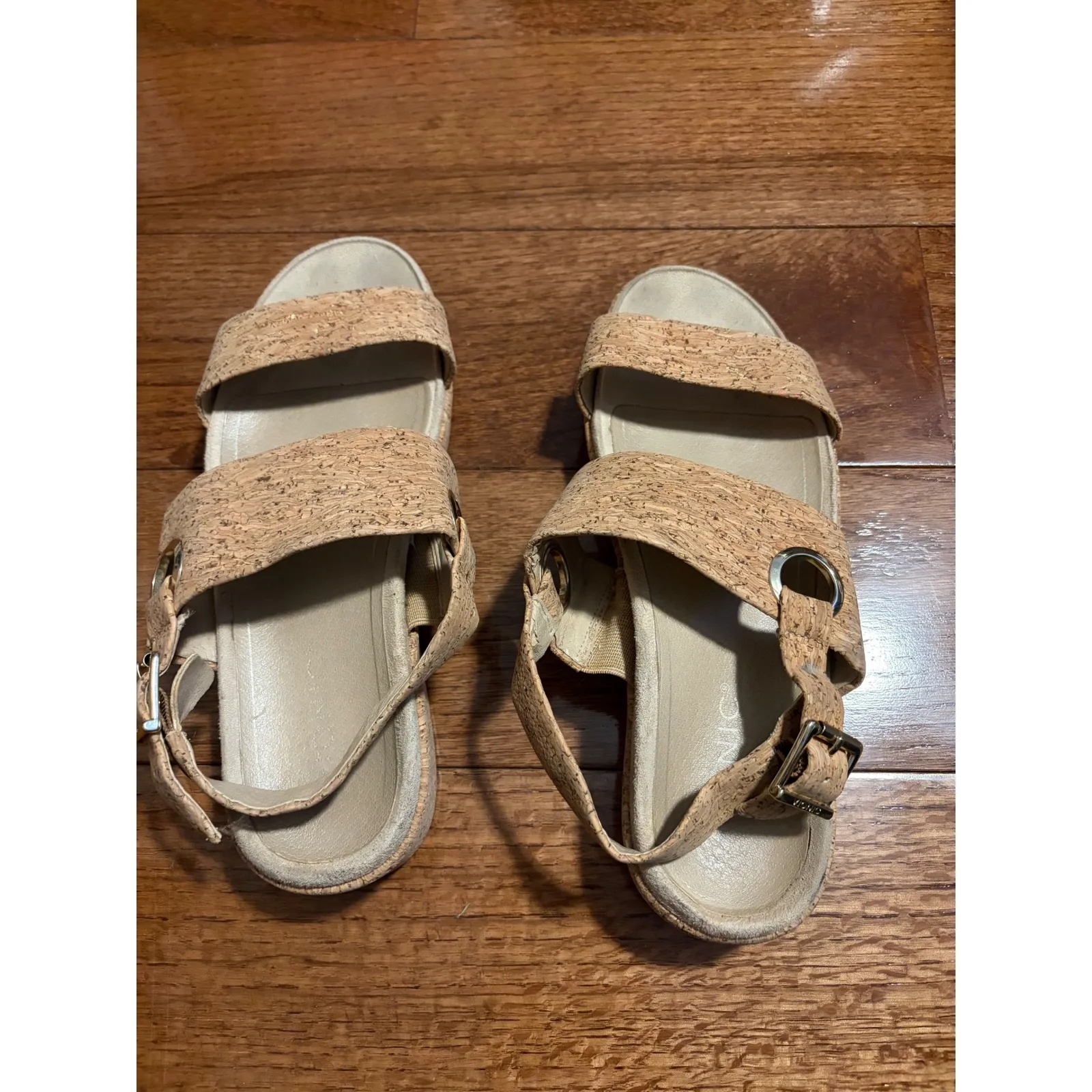 Vionic Loulee Cork Sandals Women's Size 8 Wide Tan Adjustable Strap - Image 2