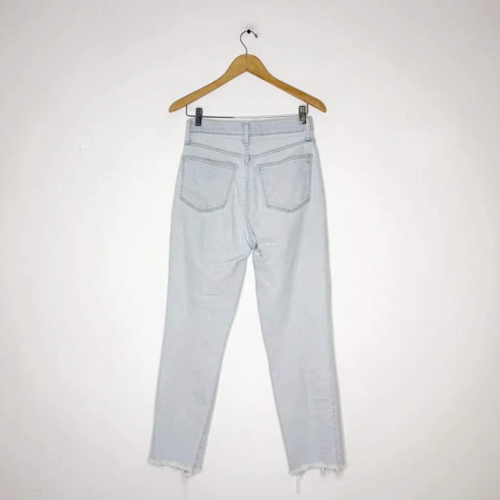 Madewell The Momjean Harman Wash Raw-Hem Edition Jeans Size 25 Style MC583 - Image 3