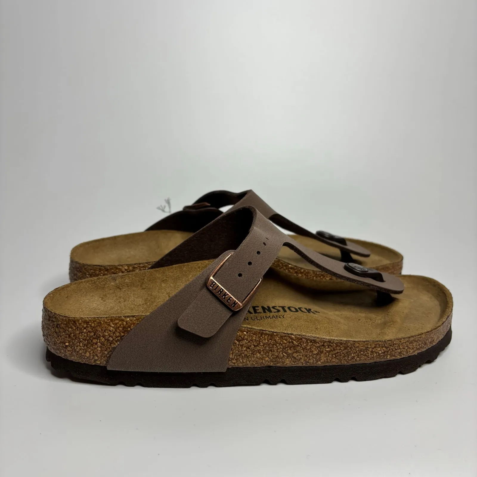 Birkenstock Gizeh BS Thong Sandal in Mocha Birko-Flor (Narrow) - Image 7