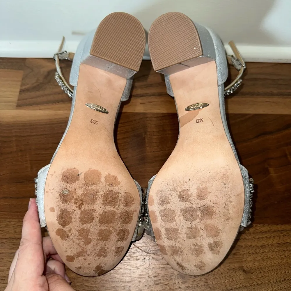 Badgley Mischka Finesse II Embellished Block Heel - Image 11