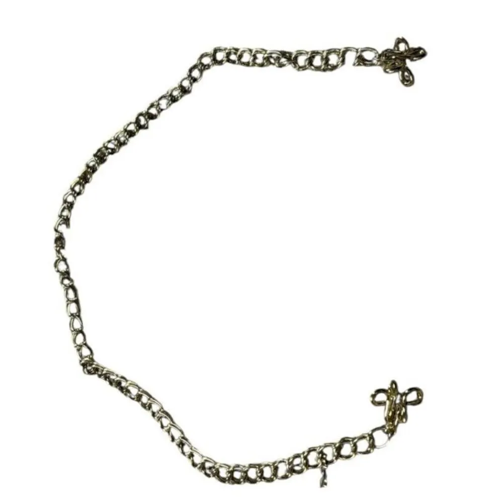 Chain Link Waist Belly Belt Size Small Gold Tone Unbranded Statement Adjustable - Image 6