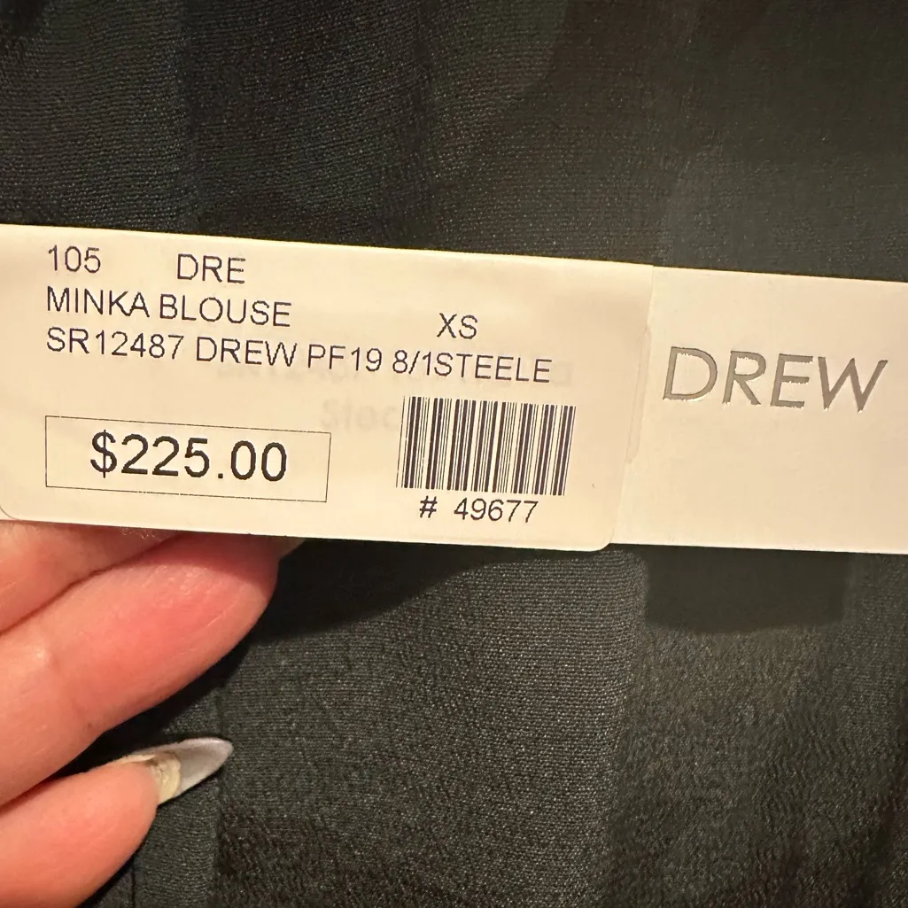 DREW MINKA CAMO BUTTON DOWN LONG SLEEVE BLOUSE XS - Image 7