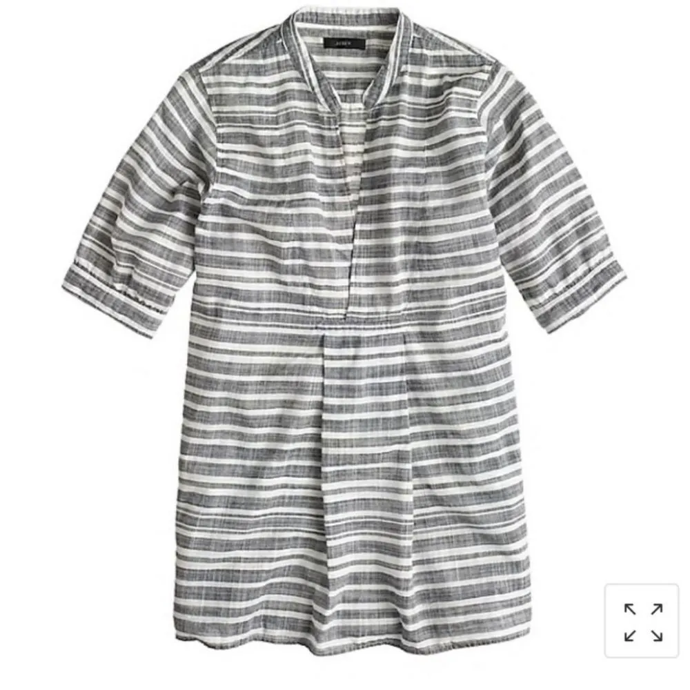 J. Crew Blue & White Striped Gauze Tunic (S) - Image 2