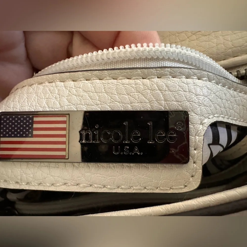 Nicole Lee Multicolor Studded White Crossbody Bag - Image 10